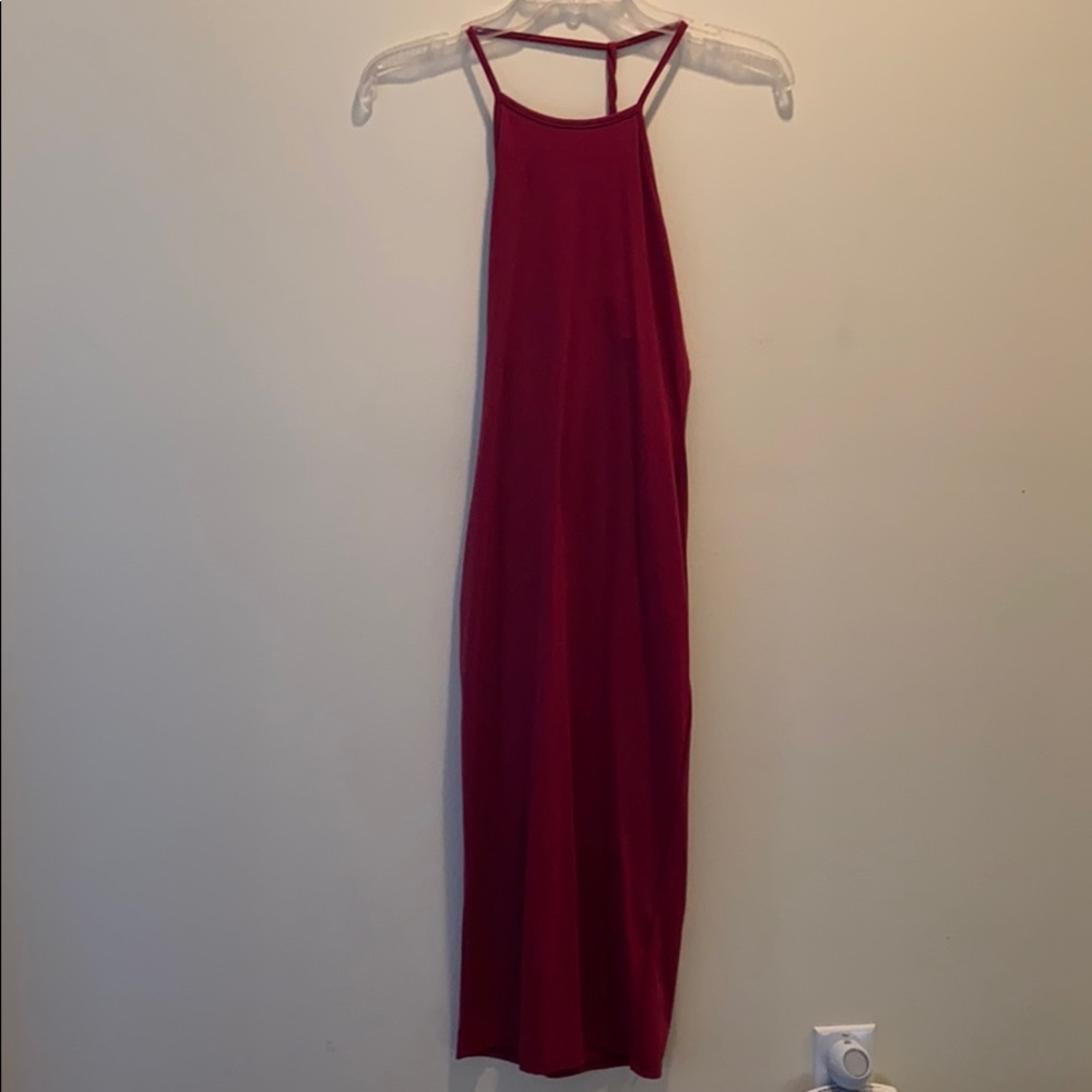 K TOO size small burgundy long dress